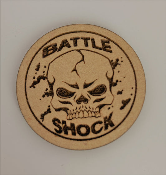 Battle Shock token - Round - MDF - 5 Pack