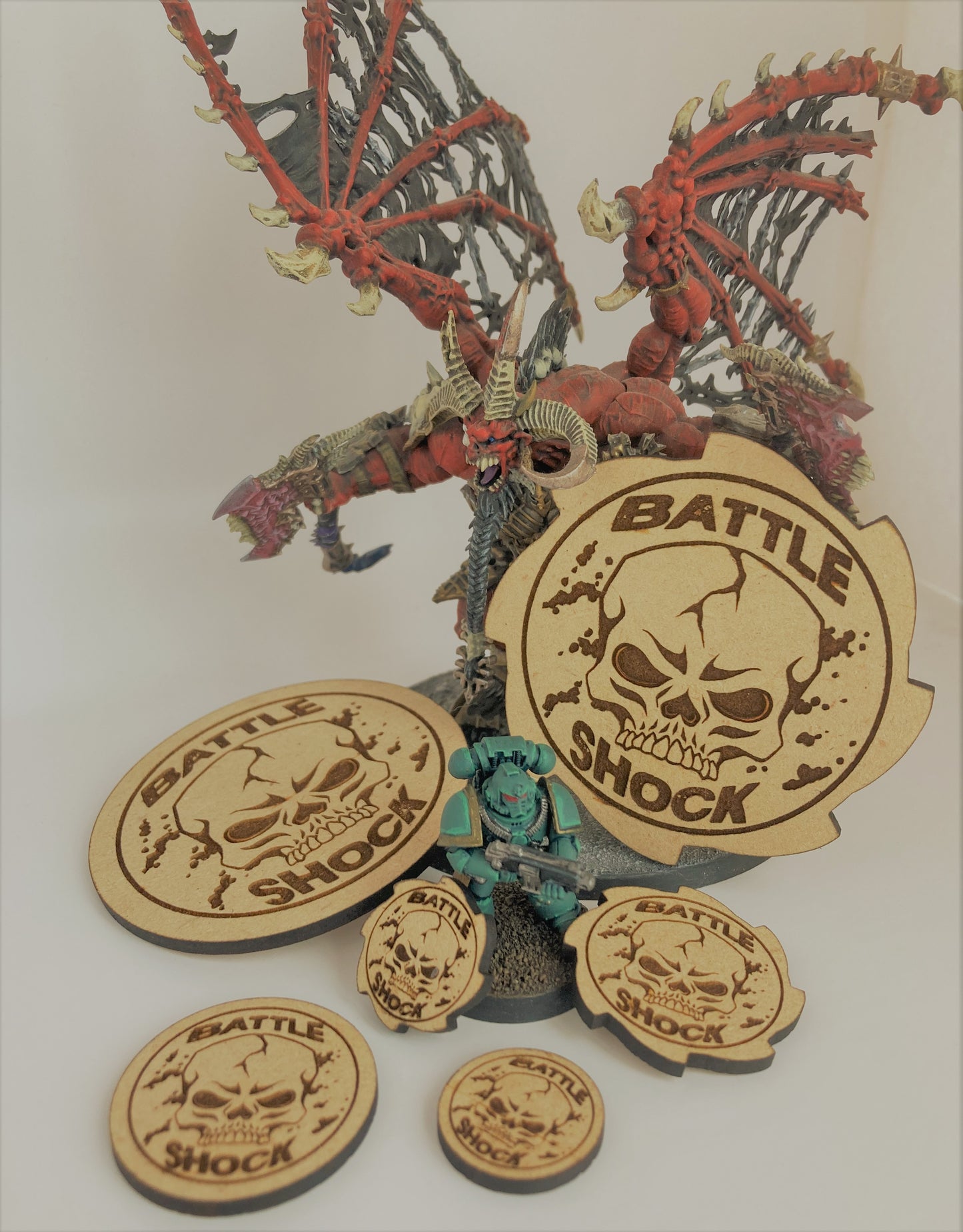 Battle Shock token - Round - MDF - 5 Pack