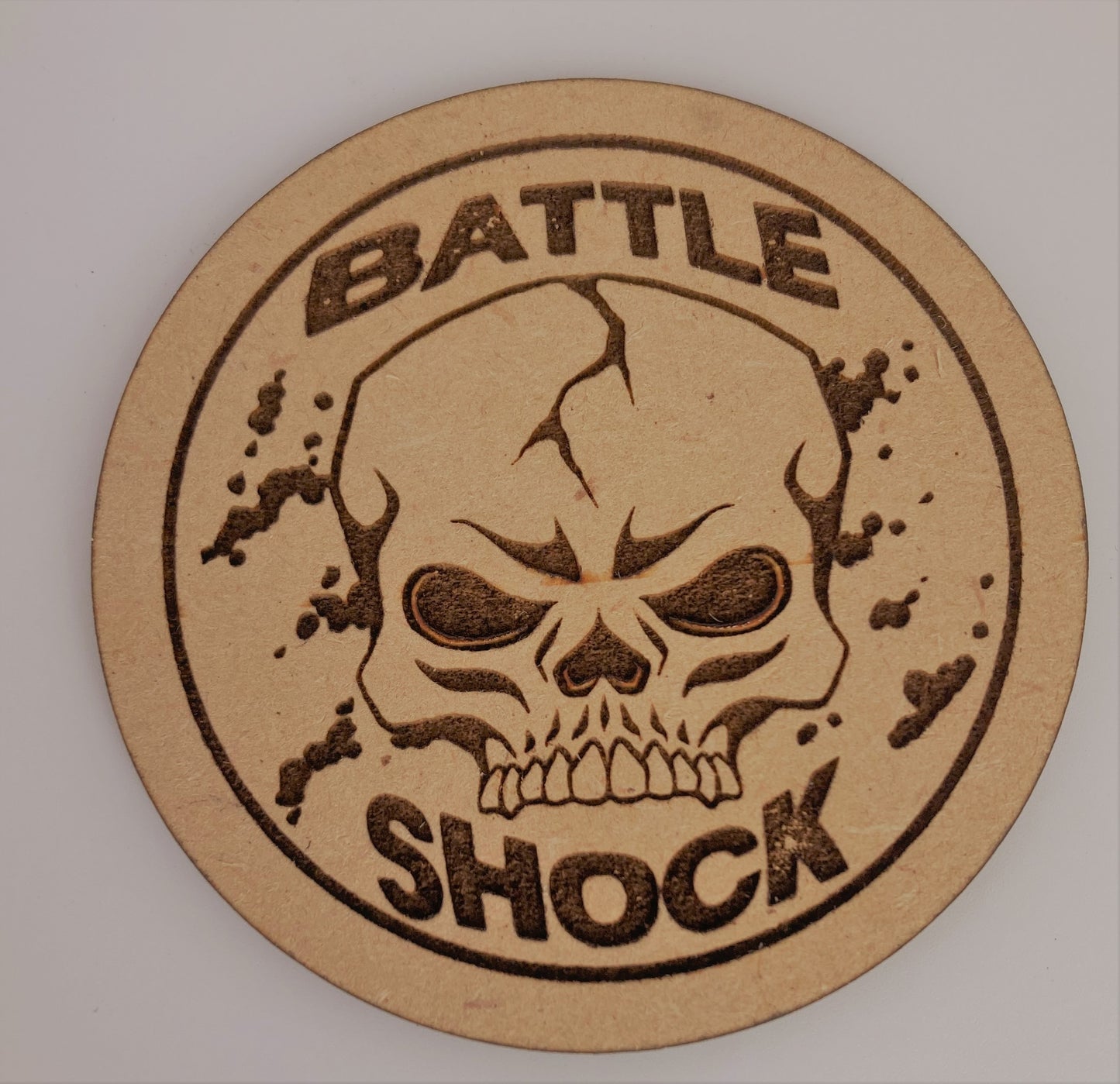 Battle Shock token - Round - MDF
